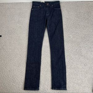 NWT nudie jeans co. Tube Tom rinsed open indigo W24 L30